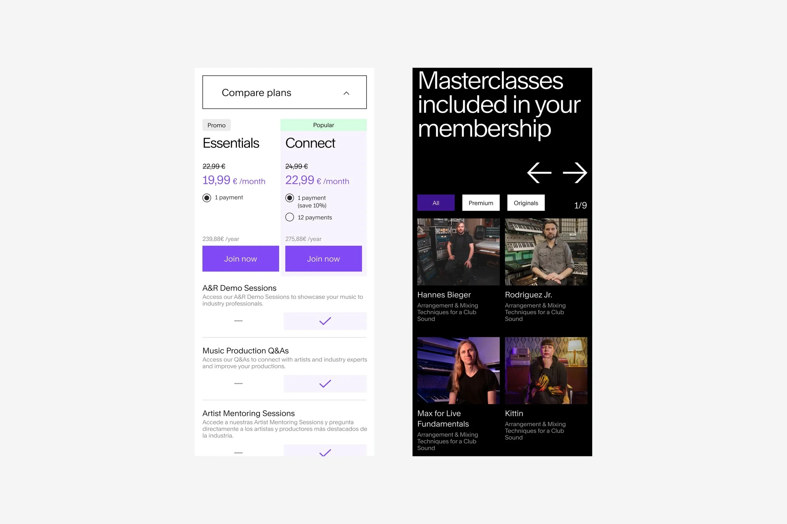 Revamped membership page screenshot 3