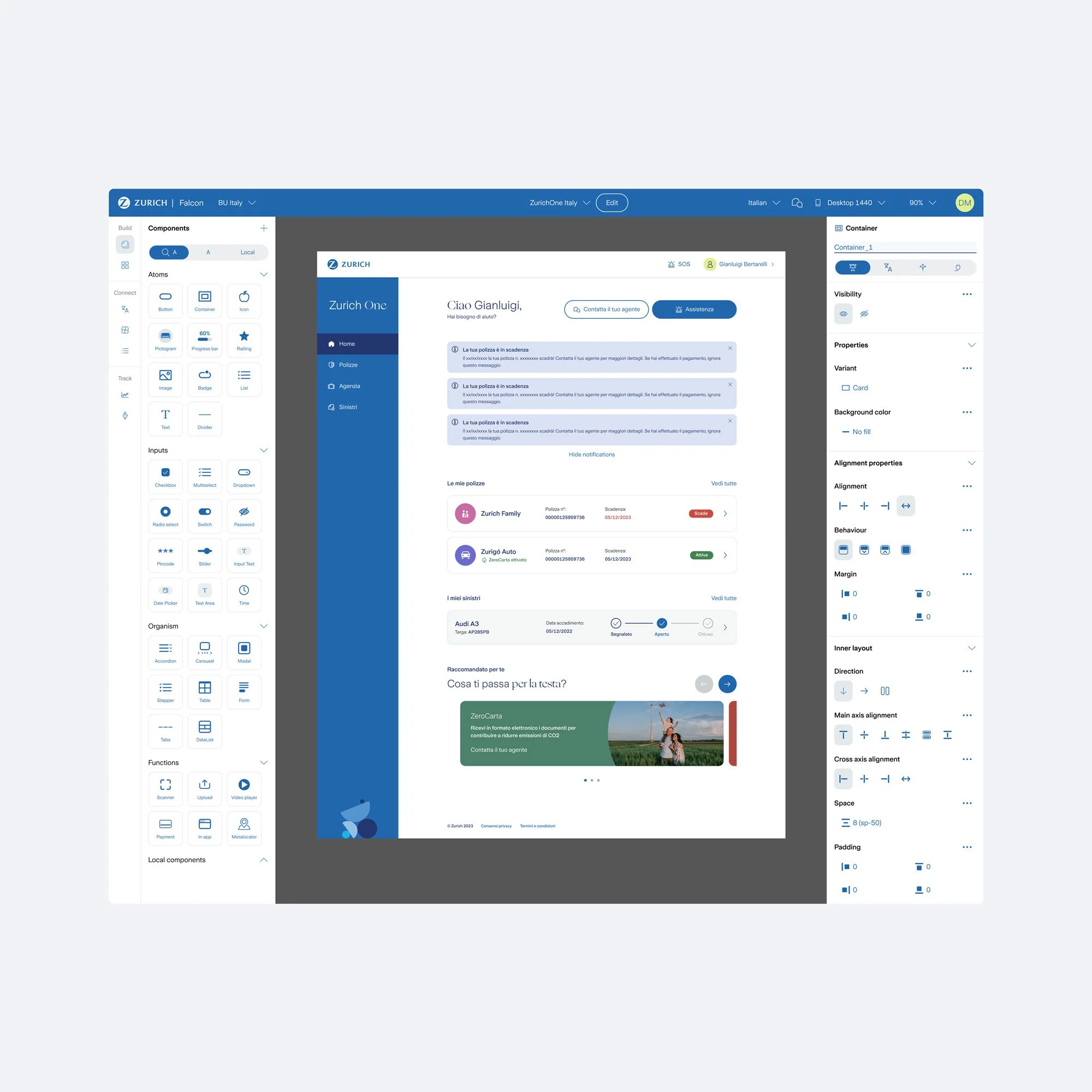 Falcon design system builder