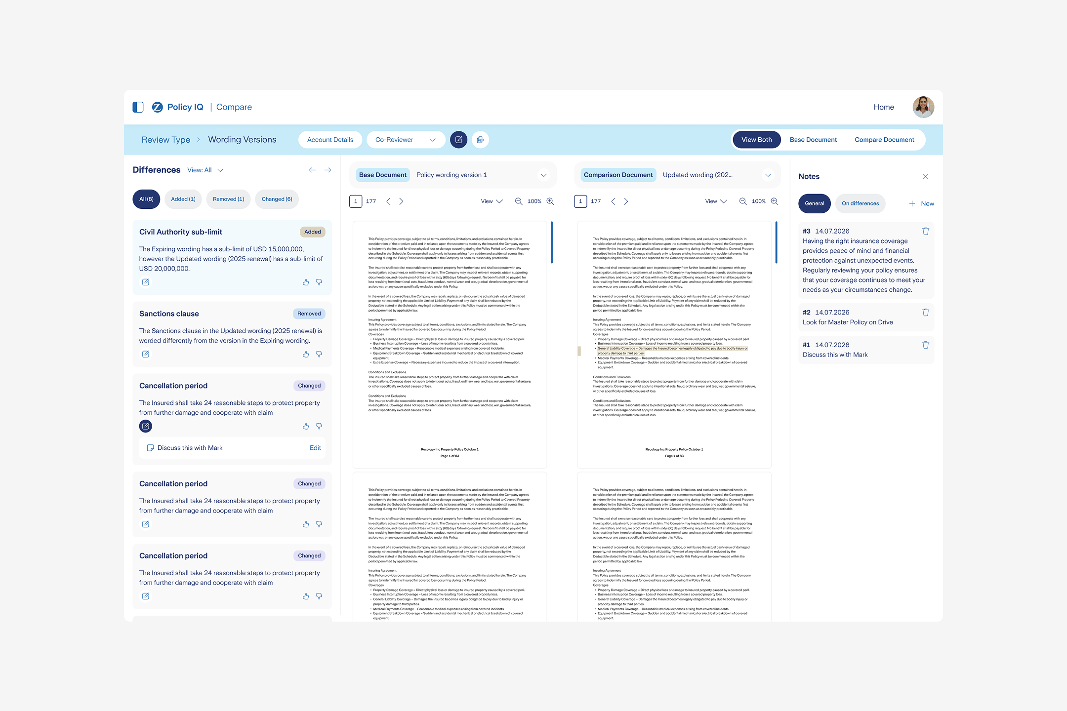 AI validation and comments