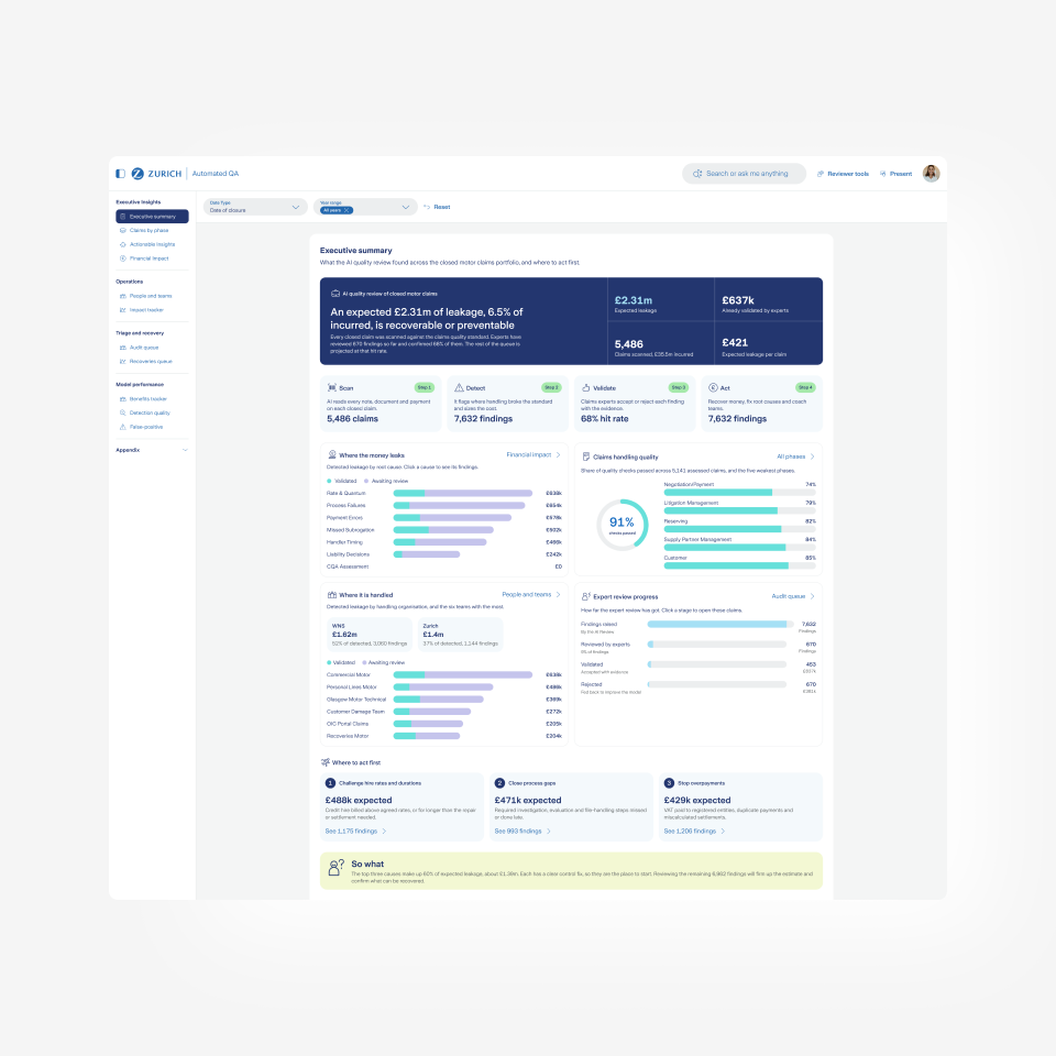 Claims QA project preview